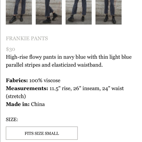 Brandy Melville Frankie Stripe Pants - Picture 4 of 6